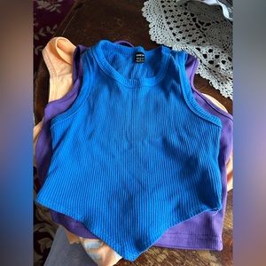 SHEIN blue crop top